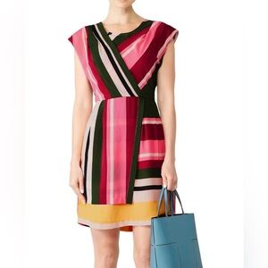 Slate & Willow, Women’s, Striped Faux Wrap Dress, Size Two